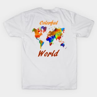 Design 33 colorful worldmap T-Shirt